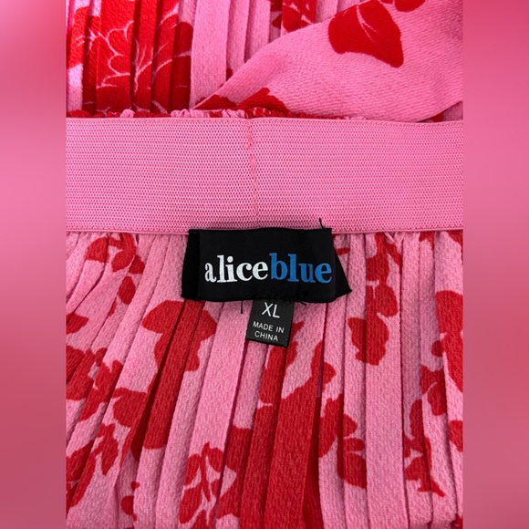 Alice Blue Pleated Pink Ditsy Floral Sheer Medium Ballet Accordion Size XL - Picture 4 of 4
